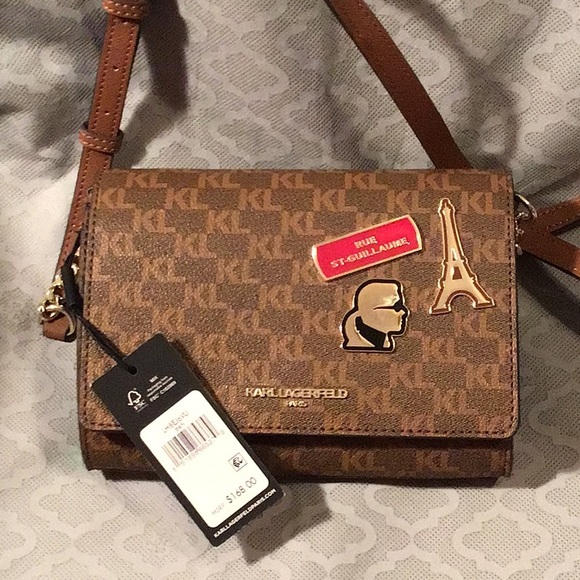 Karl Lagerfeld Brown Crossbody Bag - Picture 1 of 9